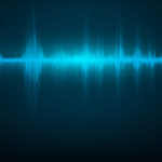 line soundwave abstract background with voice music technology