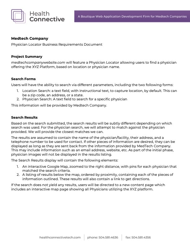 business requirements document preview