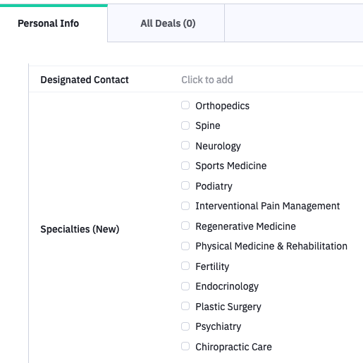 example of CRM static field